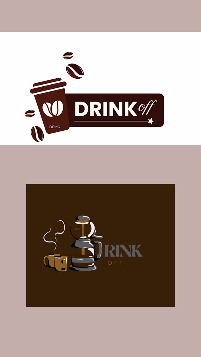 Drink Off — Coffee Brand Logo Design