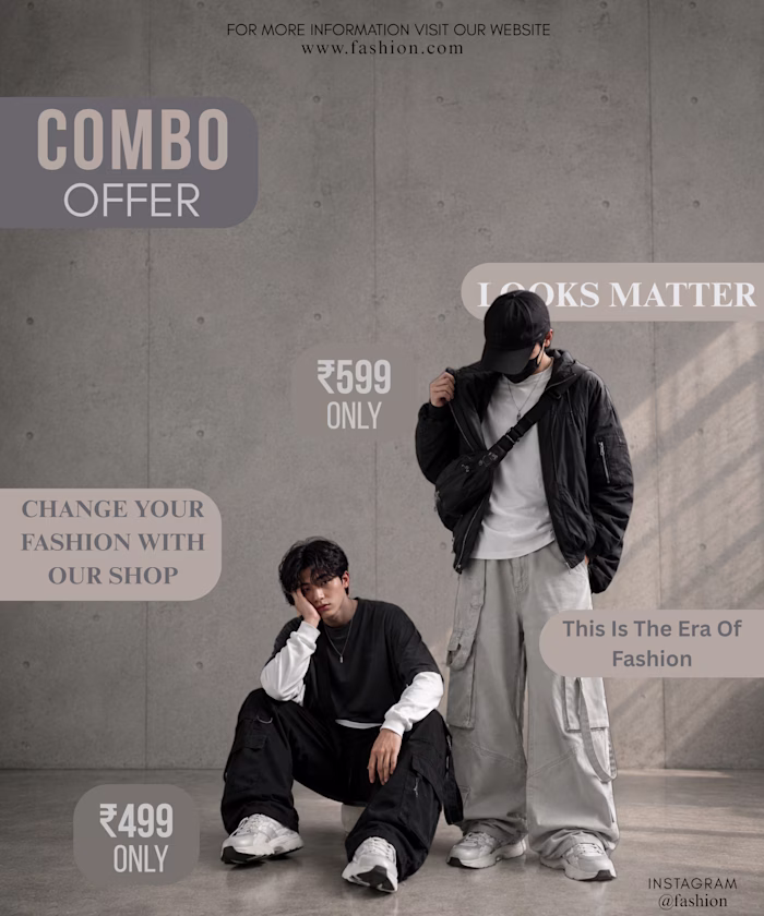 Designed a modern fashion advertisement