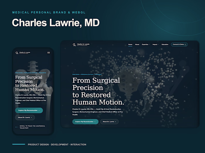 Charles Lawrie, MD — Premium Personal Brand Website Concept