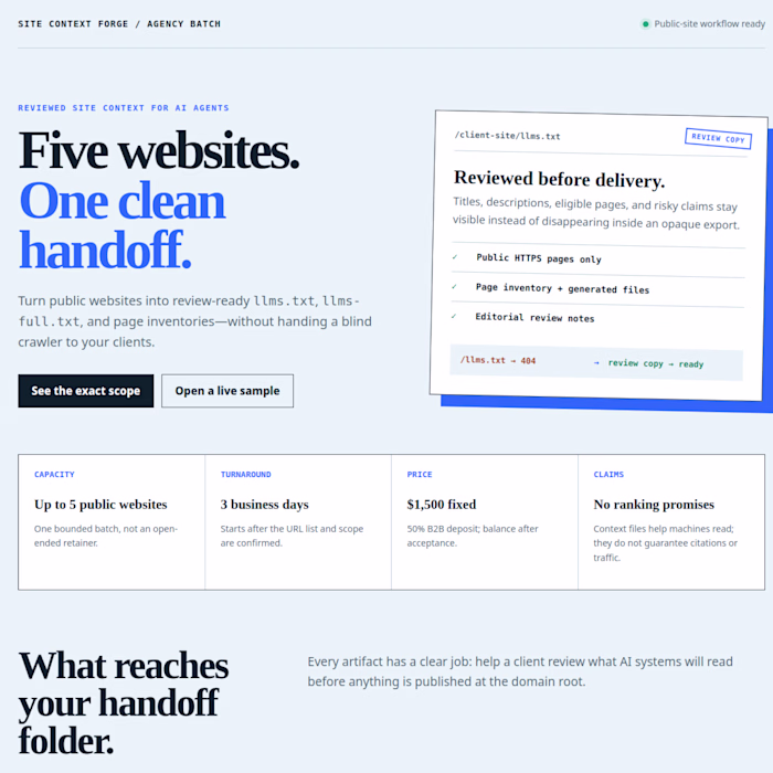 Site Context Forge — AI Visibility System
