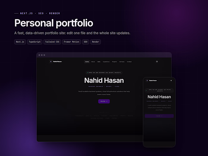 My own site, built to