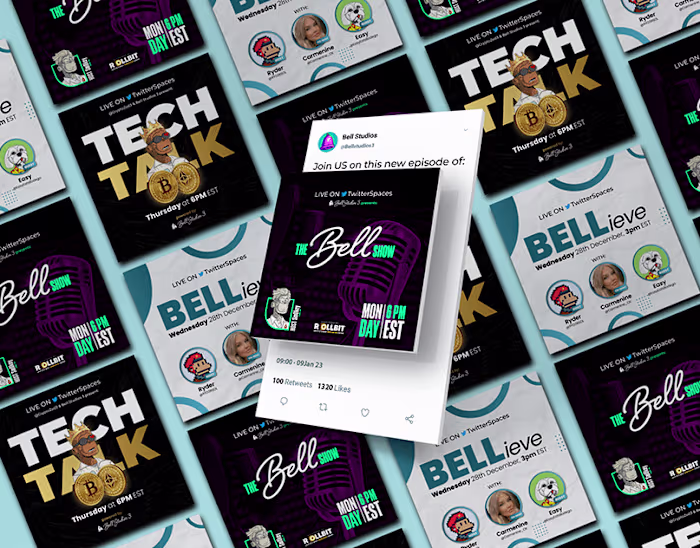Promo graphics and posters.