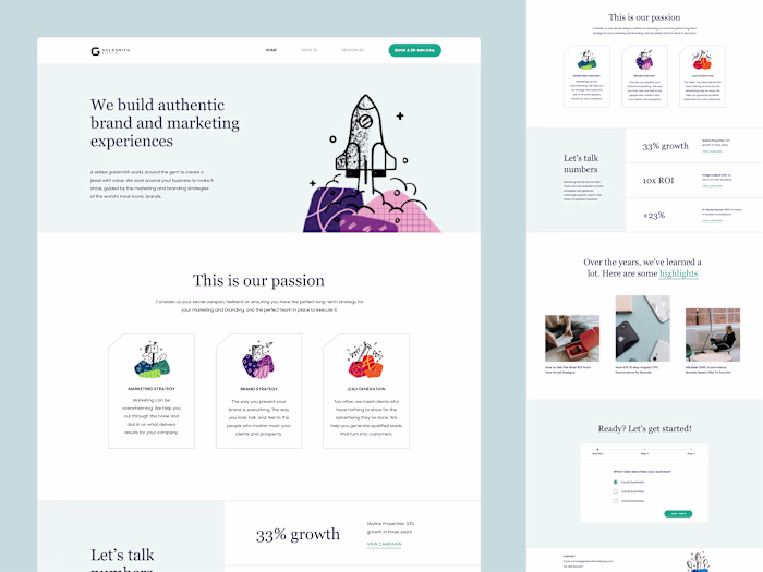 Goldsmith Marketing Website Design