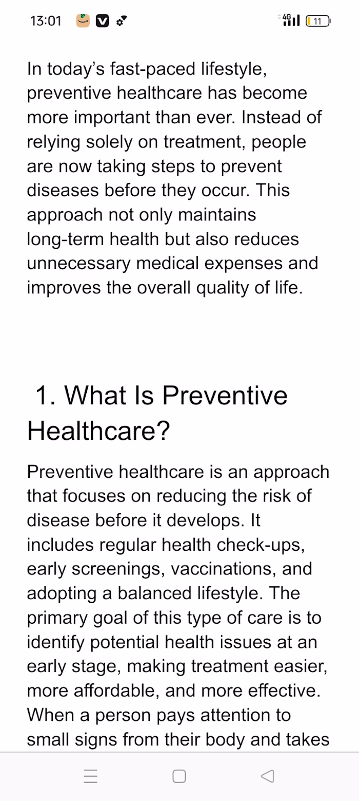 Preventive healthcare 