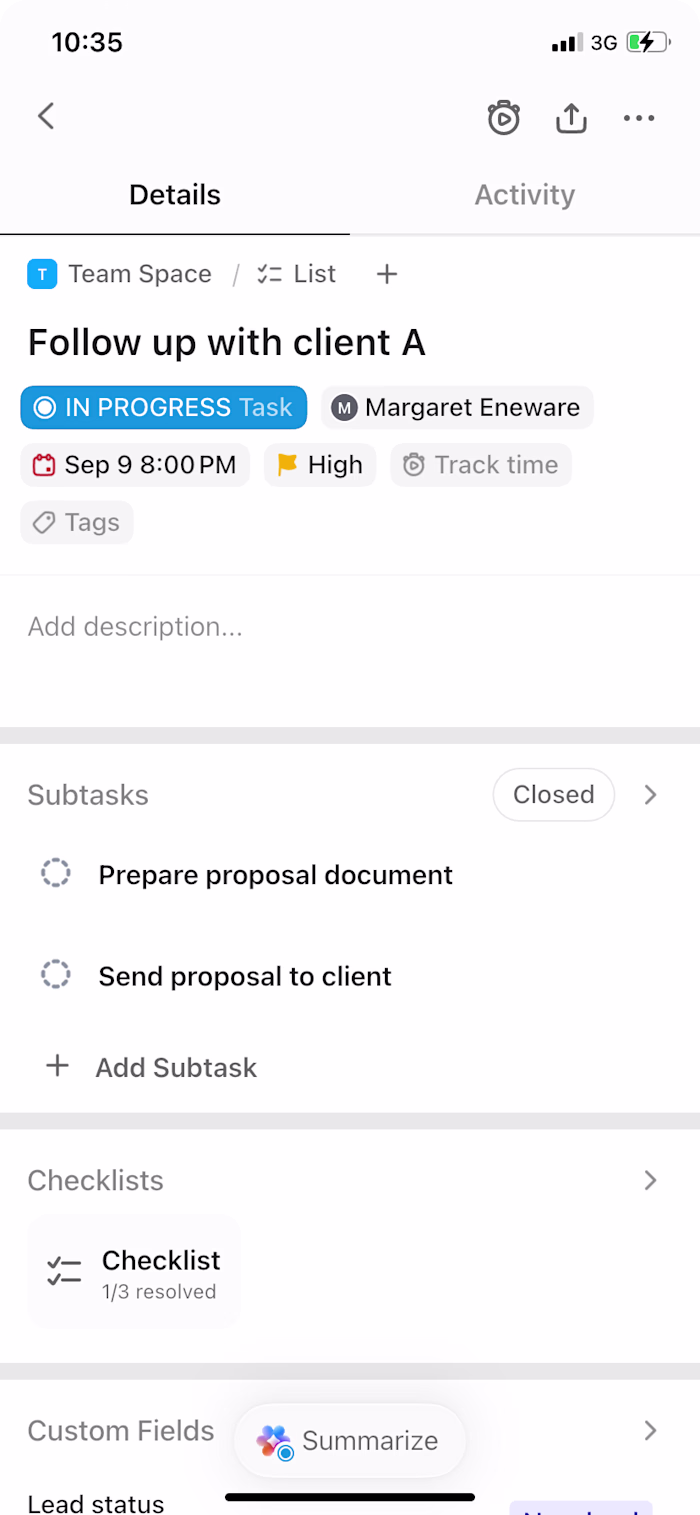 ClickUp Training Recap
Overview
Completed a full