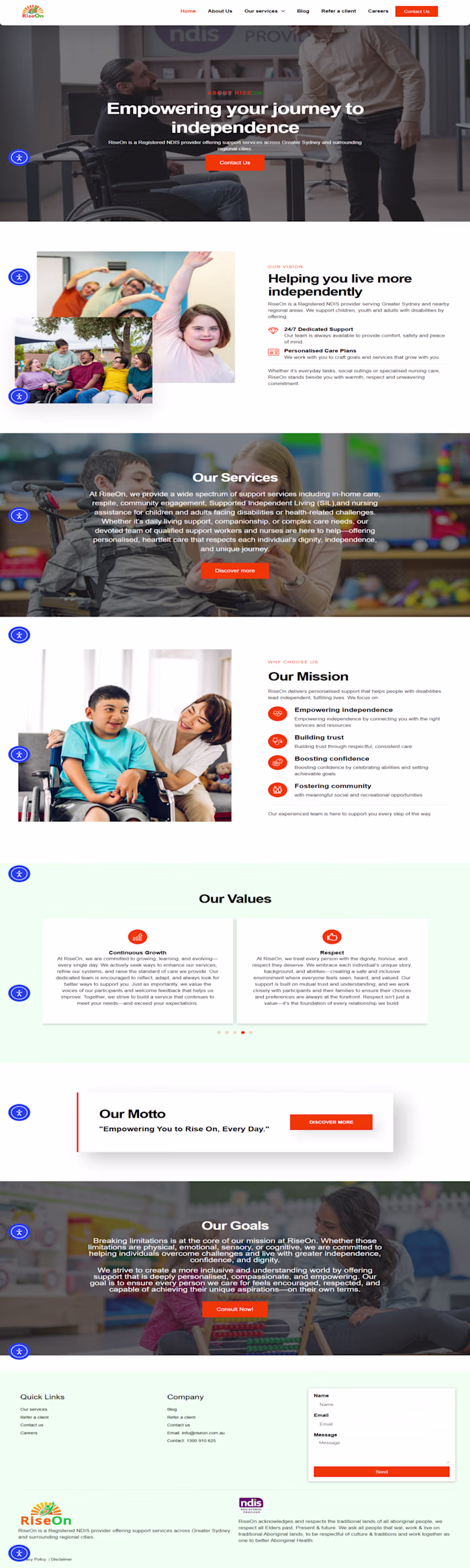 Riseon Website Design