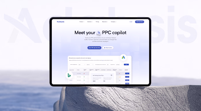 SaaS Website UI Redesign for PPC Optimization Platform