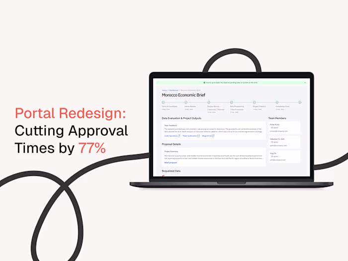 Portal Redesign: Cutting Approval Times by 77%