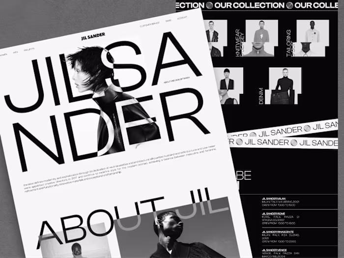 Jil Sander - Luxury Fashion Ecommerce Shop Minimalist Website