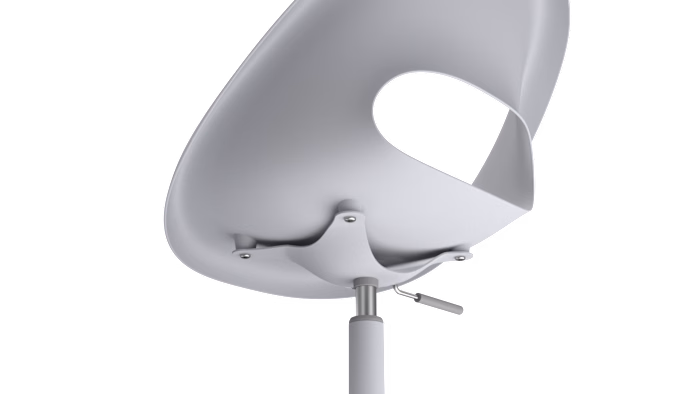 Designing chair support elements in Rhinoceros 3D.
