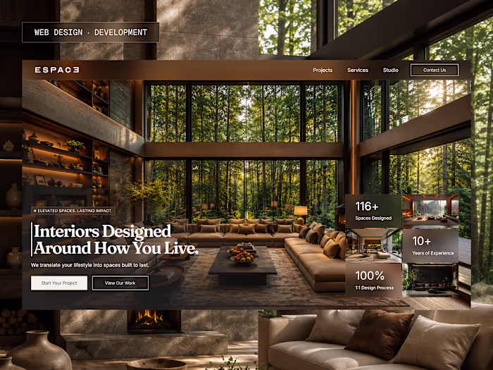 ESPACE — Biophilic Interior Design Studio Website
