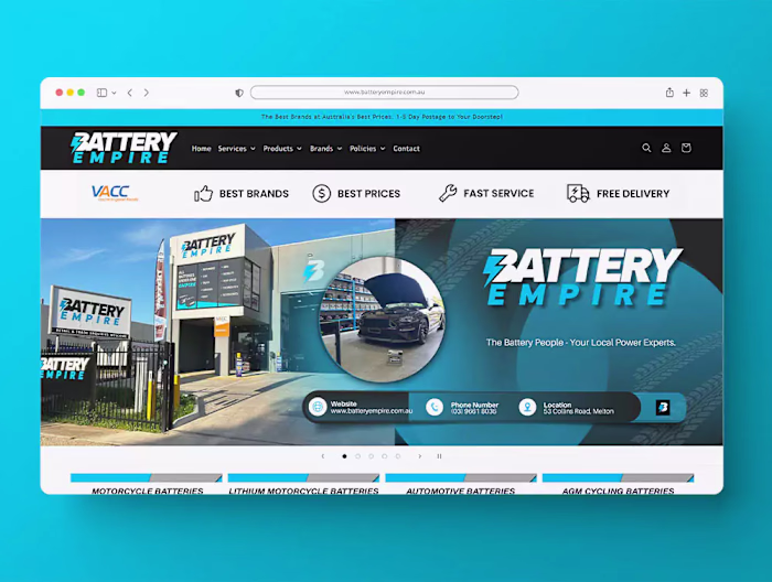 Battery Empire — Shopify E‑commerce Transformation