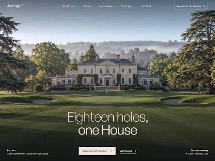 Averleigh: Private Golf Club Website