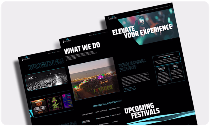 Social House Entertainment Website Re-Design 