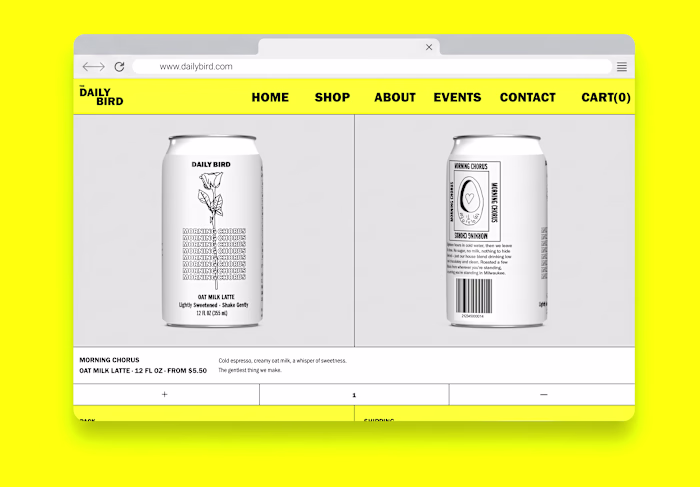 Web Design & Shopify Development for a Food & Beverage brand.