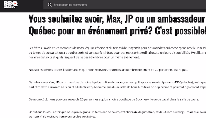 Website content