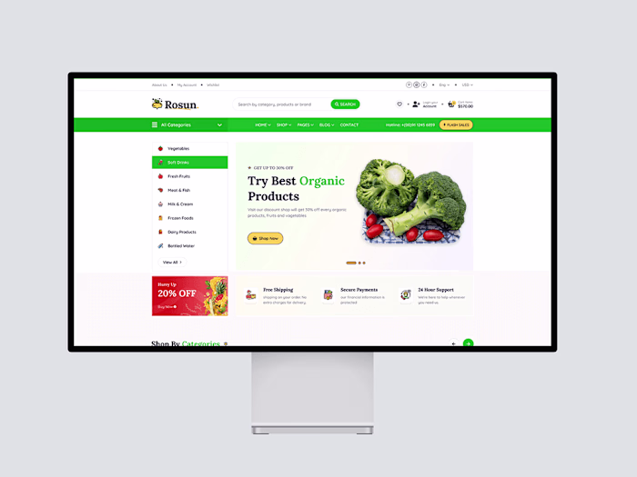 Rosun - Grocery Store eCommerce Template