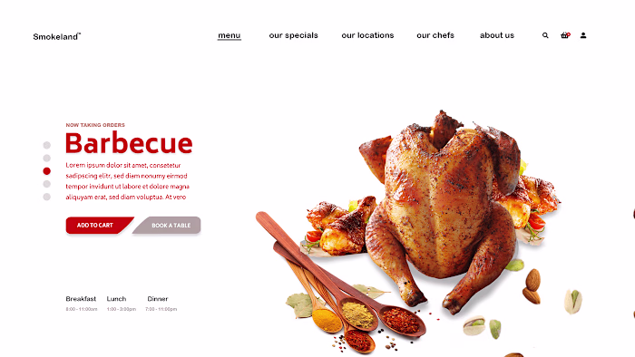 Food Landing Page Design