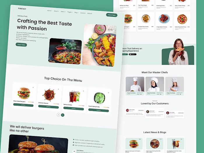 Modern Restaurant Website Design A