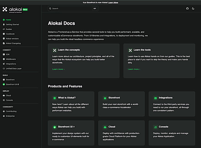 Alokai Developer Documentation Overhaul and CLI Project