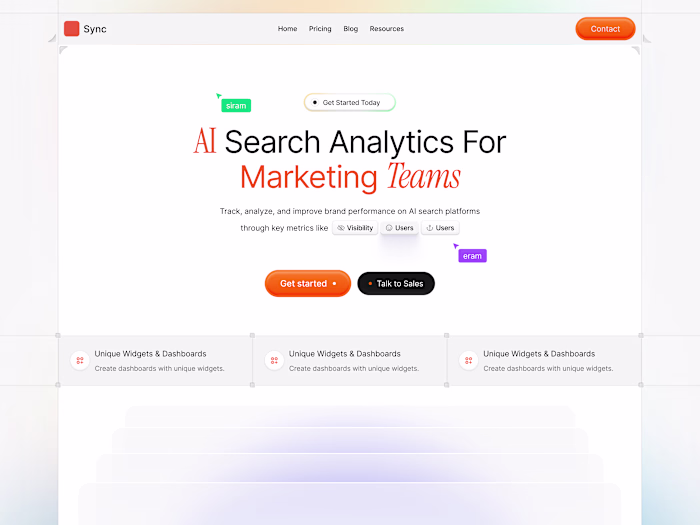 Designed a modern SaaS landing