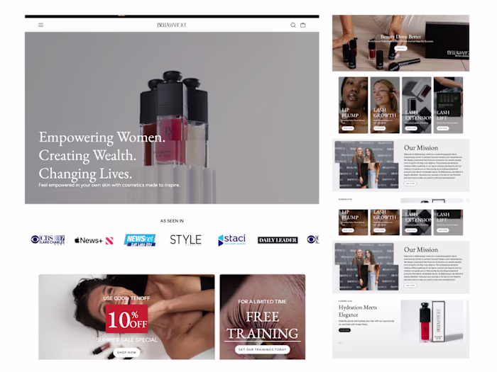 Bella Marque Cosmetics Website Redesign