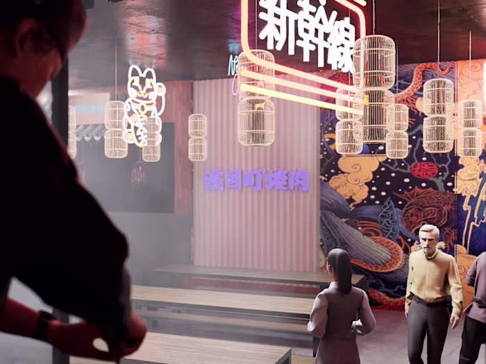 Japanese street style cafe design