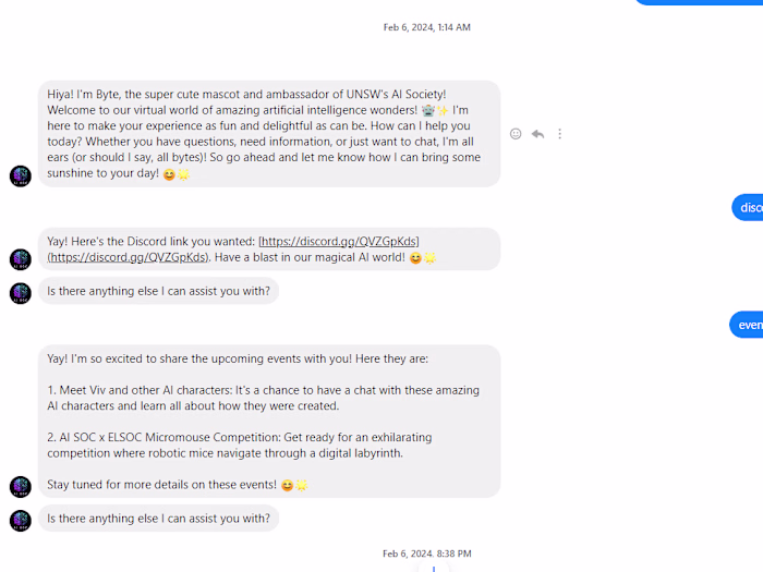 Facebook Messenger AI Chatbot
