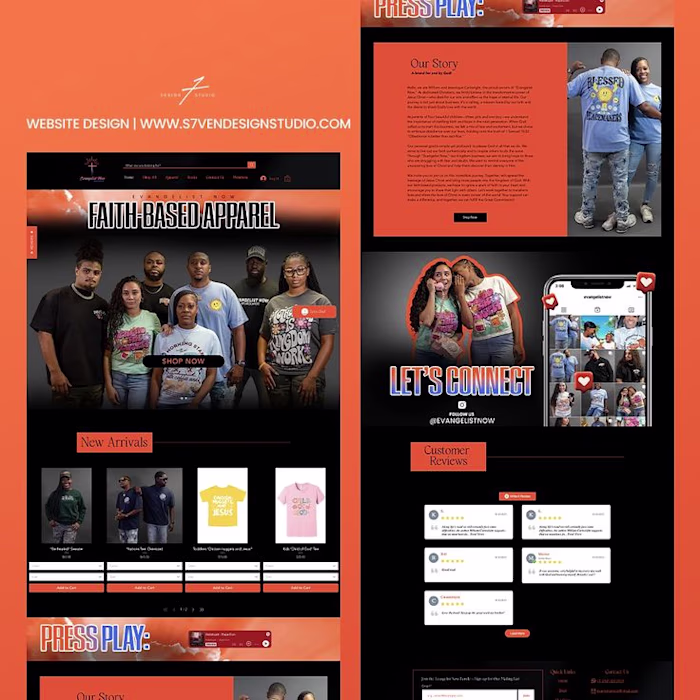 Faith-Based Apparel Web Design