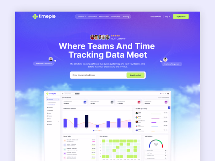 Time Tracking SaaS Landing Page