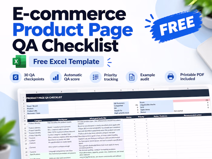 E-commerce Product Page QA Checklist