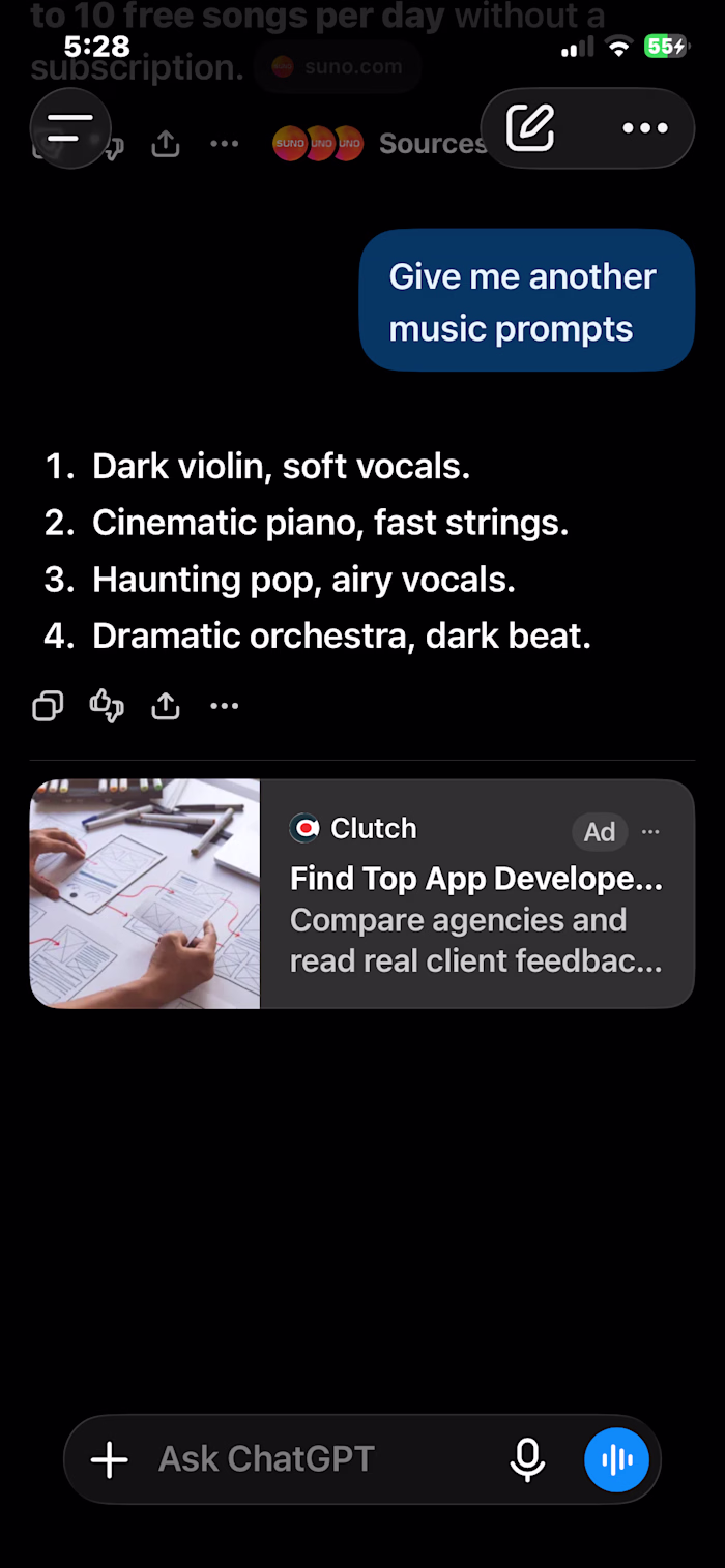 Music prompt