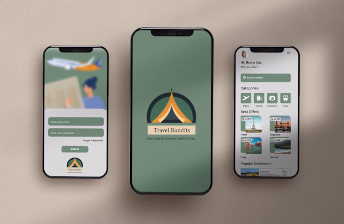 Travel Bandits - UI UX