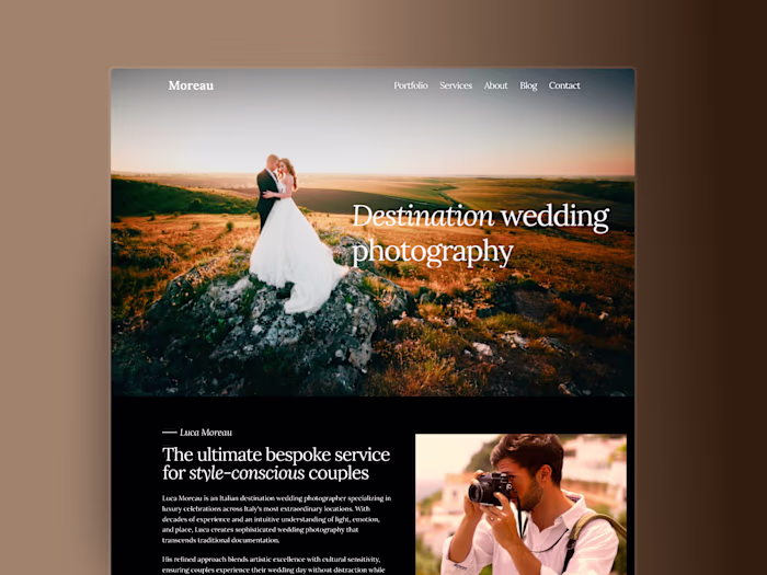 Luka Moreau Photography Website Development