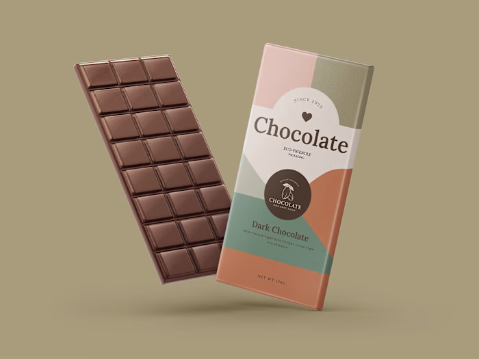 Chocolate Bar Label Packaging Design