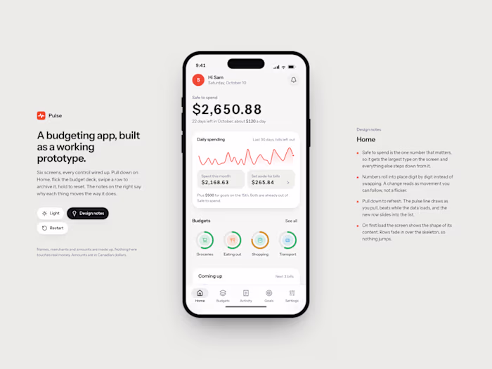 Pulse, budgeting app