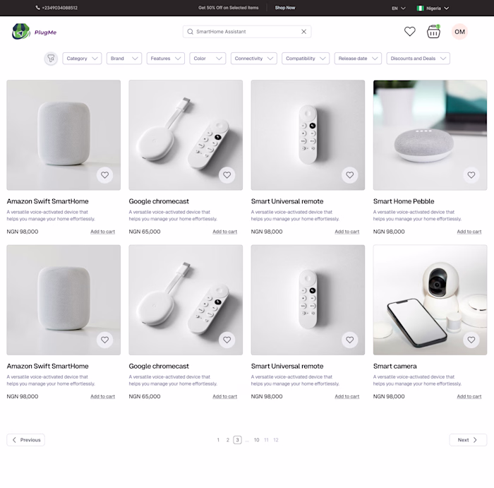 Minimalistic e-commerce website (Product to checkout flow) 