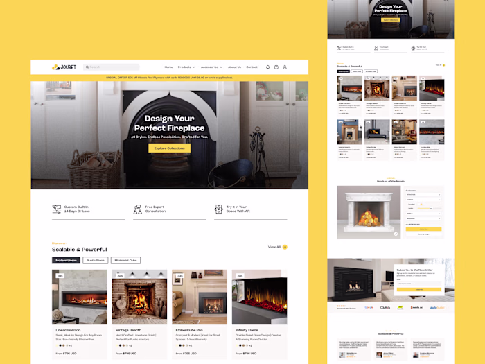 Fireplace eCommerce Website Design