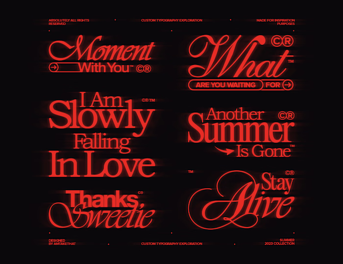 Summer 2023 - Typography Exploration :: Behance