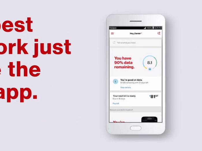 Verizon UI animation for retail store