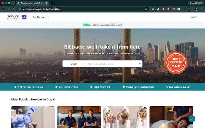ServiceMarket is a UAE-based platform