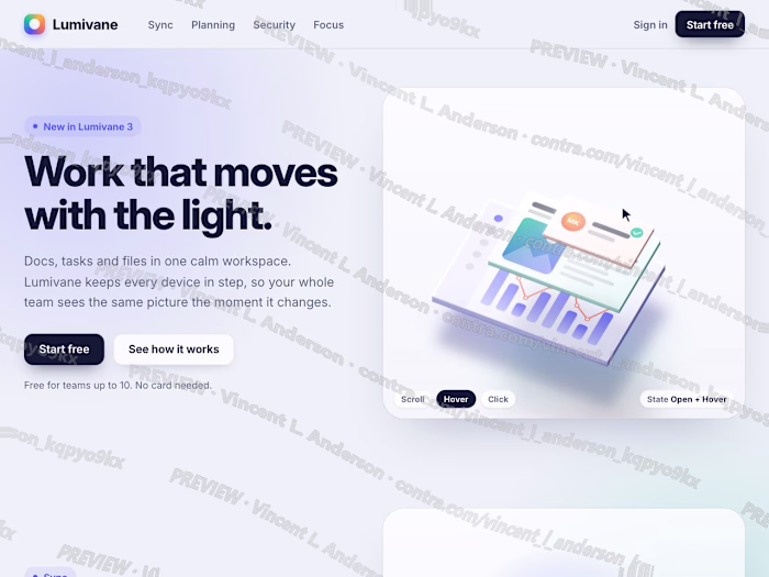 Scroll, Hover and Click Animations for a Software Site (Demo)