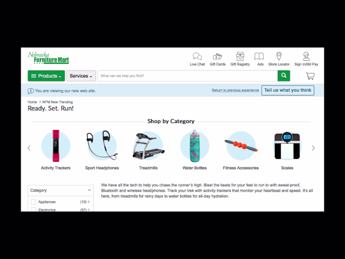 Furniture, Flooring, Appliances & Electronics Website Copy