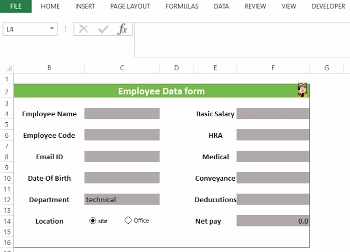 Accurate data entry for employee