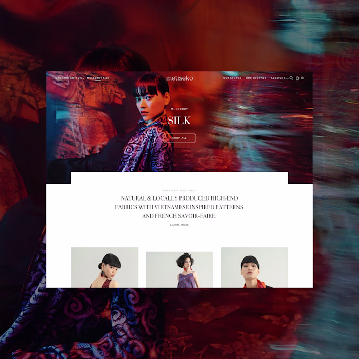 Art direction & Webdesign for Metiseko eshop