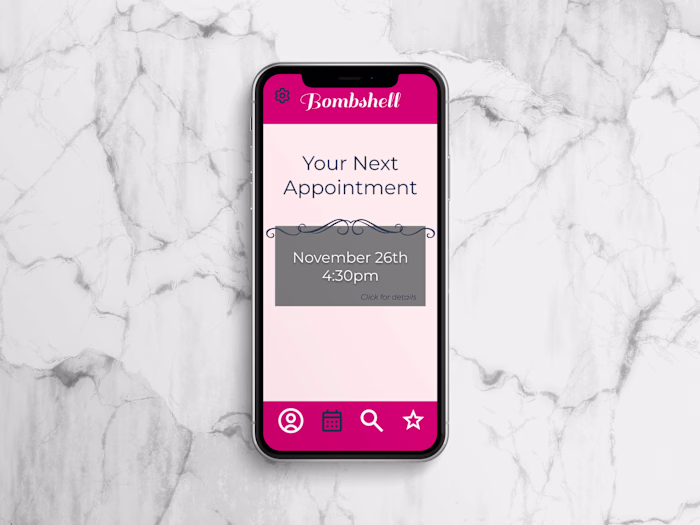 Bombshell Beauty Appointment App