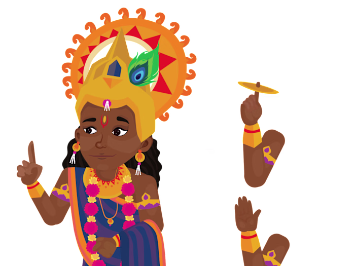 Indian Mythology style illustration