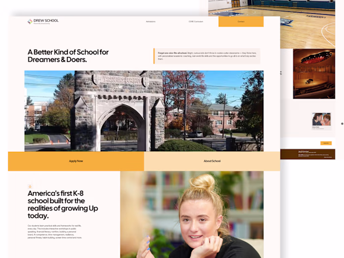 Drew School Website Design