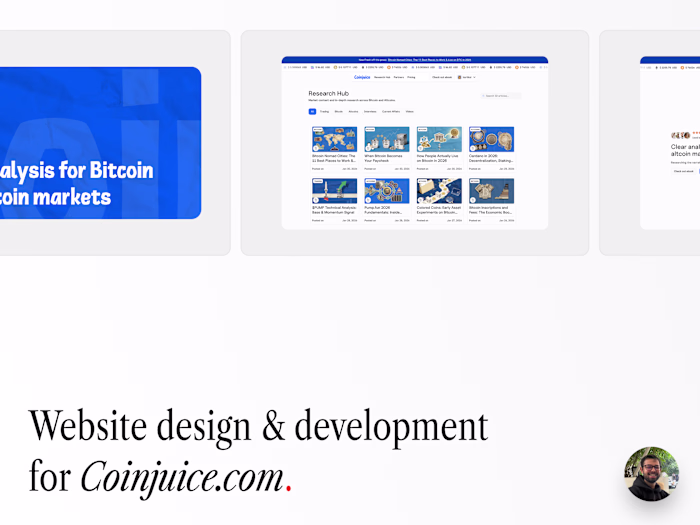 CoinJuice: Website Design & Development