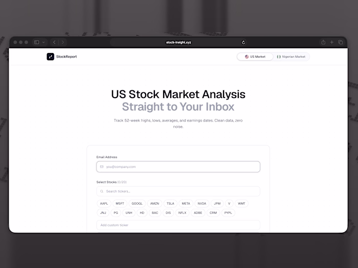 Development of Stock Report: Automated Stock Insights Tool